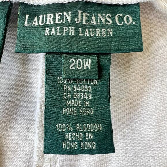 Lauren Jeans Co Ralph Lauren 67 Womens Sz 20W RN54050 Flat Front Belted Trouser - Picture 6 of 10